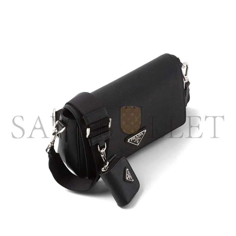 PRADA SAFFIANO LEATHER SHOULDER BAG 2VD059 (22*14.5*5cm)